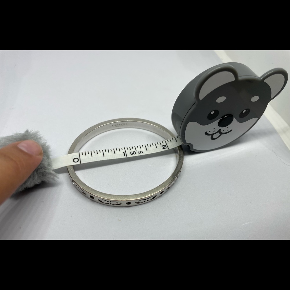 Coach Kissing C Hinged Bangle Silver - Picture 5 of 5